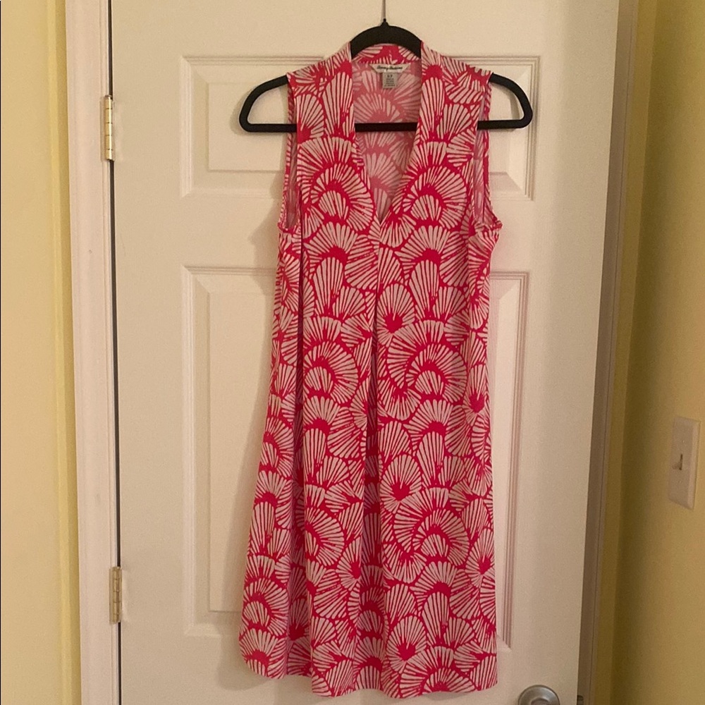 Tommy Bahama Pink and White Sleeveless Sundress